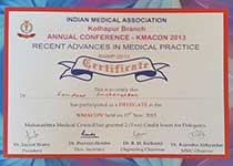 Certificate Of Dr. Sandeep Inchnalkar